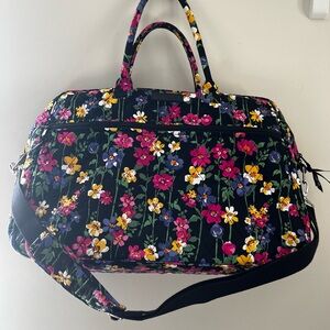 Vera Bradley Wildflower Cotton Weekender Travel Bag